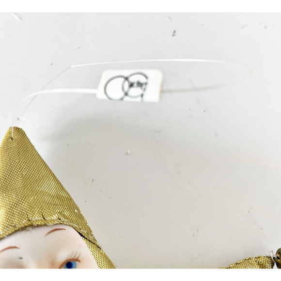 Vintage Snowbabies Snow Baby Star Gold Fabric Porcelain Ornament RARE - Picture 2 of 6